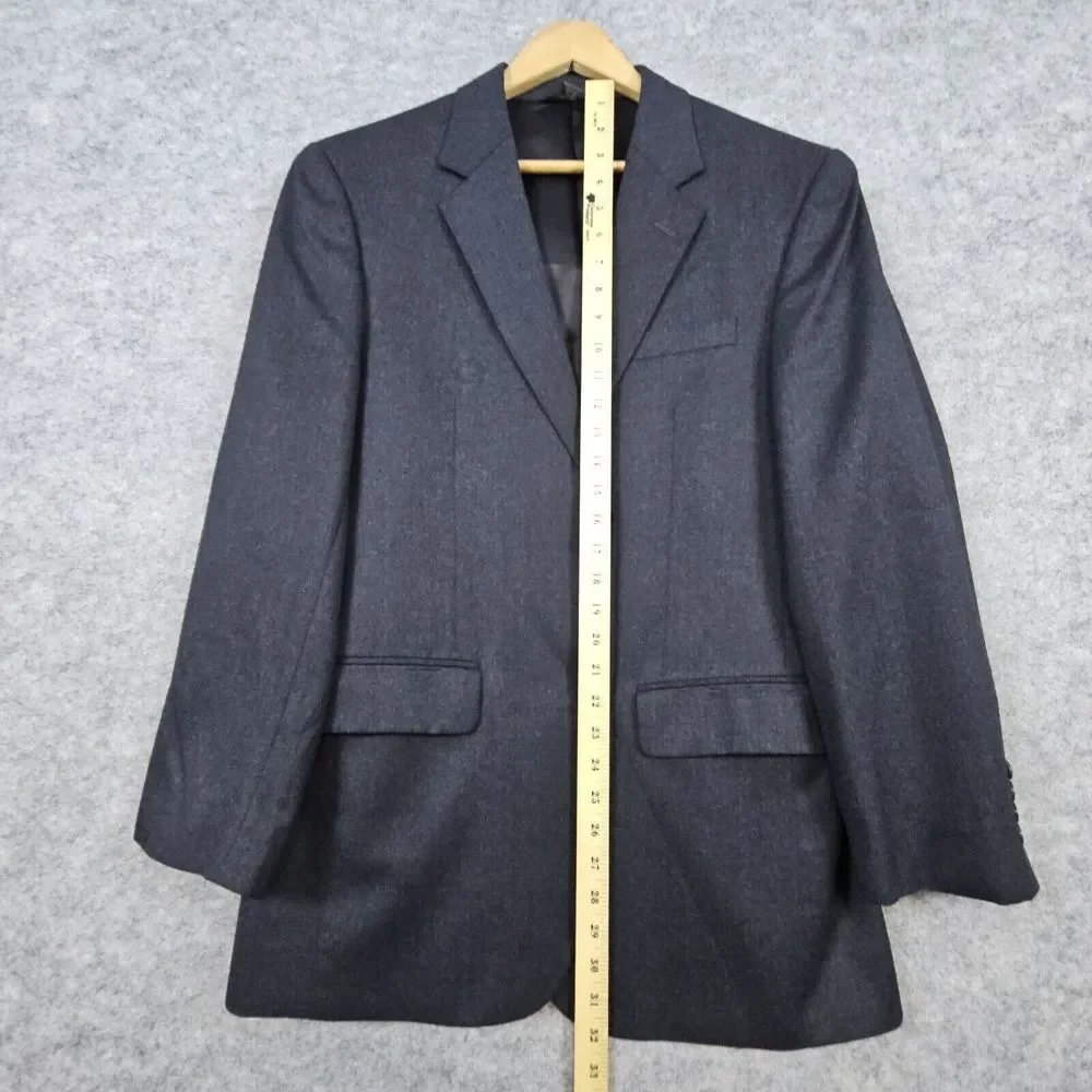 Jos A Bank Men's Charcoal Blazer Size 40R Wool & Cashmere Single Breasted Vented